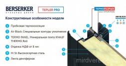 Дверь BERSERKER TEPLER 100 T1 -G 206