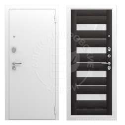 Alexdoors 3K PRO Милана Белая лиственница, Лакобель белый