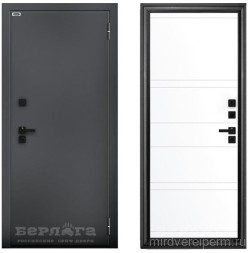 Сейф-дверь 3К ТЕРМО Марвин Эмалит арктик / Букле графит