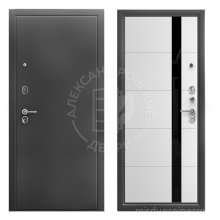  Alexdoors 3К Сирма Эмалит арктик, Лакобель черный