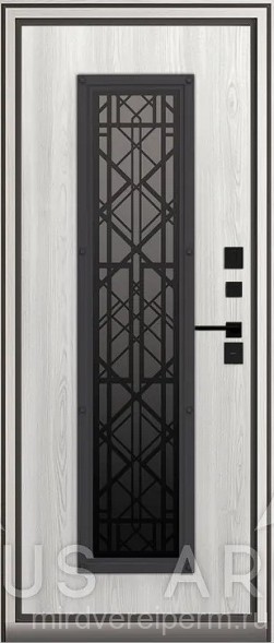 Тепло Муар графит Бриан (Ясень ривьера айс)