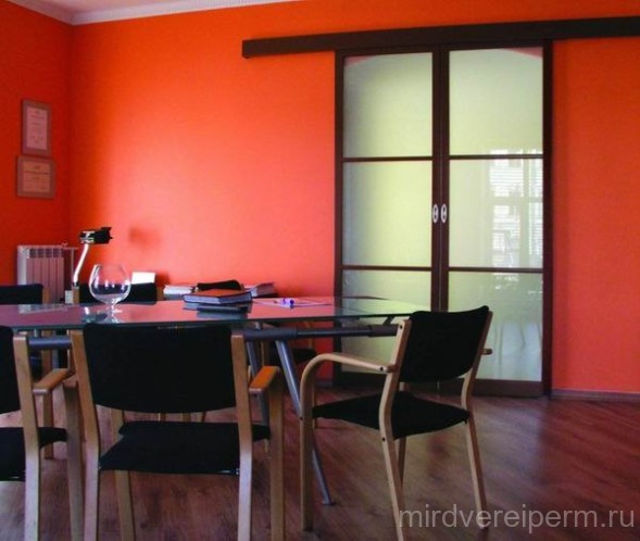 Двустворчатая раздвижная дверь 