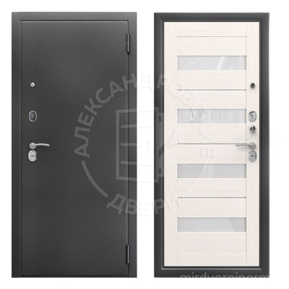 Alexdoors 3K Милана Белая лиственница, Лакобель белый