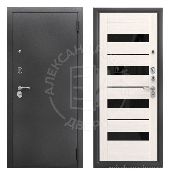 Alexdoors 3K Милана Белая лиственница, Лакобель белый