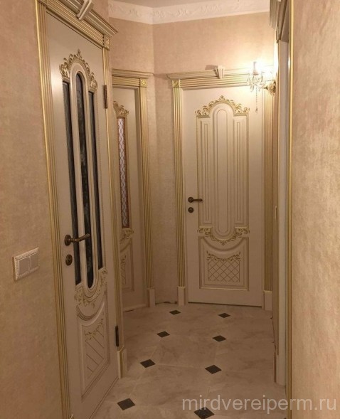 Александрия ДГ Слоновая кость/Патина Золото