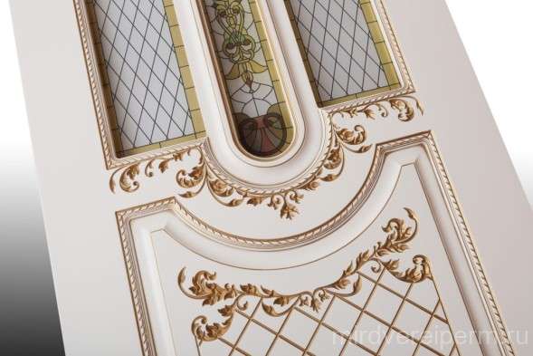 Александрия ДГ Слоновая кость/Патина Золото