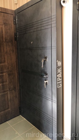 Страж МДФ/МДФ URBAN 3K Бетон Графит/Бетон Светлый