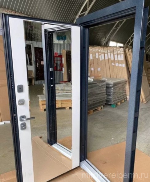 Luxor 2mm букле Антрацит зеркало фацет Эмалит белый